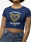 Heart-Shaped Churros  - Bold Spanish Dessert Artwork Women's Crop Tee