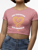 Heart-Shaped Churros  - Bold Spanish Dessert Artwork Women's Crop Tee