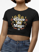 Cinco De Mayo Churros Festive Celebration Design Women's Crop Tee