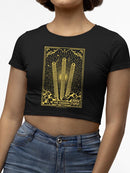 Radiant Churro Art Deco Style Graphic Design Women's Crop Tee