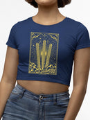 Radiant Churro Art Deco Style Graphic Design Women's Crop Tee