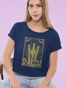 Radiant Churro Art Deco Style Graphic Design Women's Crop Tee