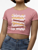 Colorful Churro  Art - Fun Graphic Print Women's Crop Tee
