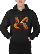 Pop Art Churro  - Vibrant Retro Dessert Design Men's Hoodie
