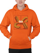 Pop Art Churro  - Vibrant Retro Dessert Design Men's Hoodie
