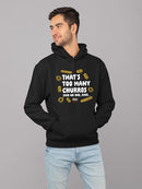 Too Many Churros? Funny Food Lover Quote Design Men's Hoodie