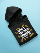 Too Many Churros? Funny Food Lover Quote Design Men's Hoodie