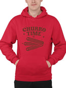 Churro Time Retro Starry Snack  Men's Hoodie