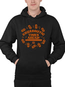 Churroiffic Times Ahead Fun Snack Graphic Men's Hoodie
