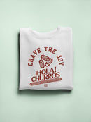 Crave The Joy Churro Art - Retro Dessert  Men's Sweatshirt