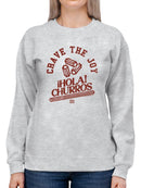 Crave The Joy Churro Art - Retro Dessert  Women's Sweatshirt