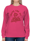 Crave The Joy Churro Art - Retro Dessert  Women's Sweatshirt