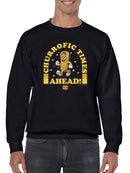 Churrofic Times Ahead Cartoon Snack Graphic - Fun Foodie Design Men's Sweatshirt