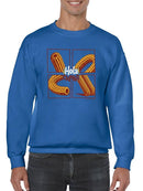Pop Art Churro  - Vibrant Retro Dessert Design Men's Sweatshirt