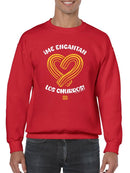 Heart-Shaped Churros  - Bold Spanish Dessert Artwork Men's Sweatshirt