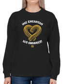 Heart-Shaped Churros  - Bold Spanish Dessert Artwork Women's Sweatshirt