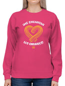 Heart-Shaped Churros  - Bold Spanish Dessert Artwork Women's Sweatshirt