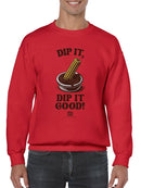 Churro Dipping Chocolate Artwork - Fun Dessert Lover  Men's Sweatshirt