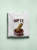 Churro Dipping Chocolate Artwork - Fun Dessert Lover  Women's Sweatshirt