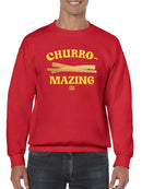 Churro-Mazing Fun Retro Foodie Design Men's Sweatshirt