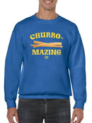 Churro-Mazing Fun Retro Foodie Design Men's Sweatshirt