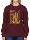 Radiant Churro Art Deco Style Graphic Design Women's Sweatshirt