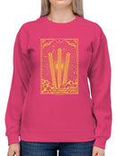 Radiant Churro Art Deco Style Graphic Design Women's Sweatshirt
