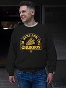 Here For The Churros - Bold Retro Snack Lover Graphic Design Men's Sweatshirt