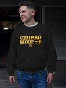 Churro Mode On Bold Retro  Design Men's Sweatshirt
