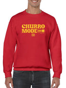 Churro Mode On Bold Retro  Design Men's Sweatshirt