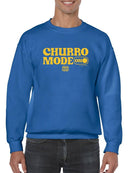 Churro Mode On Bold Retro  Design Men's Sweatshirt