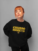 Churro Mode On Bold Retro  Design Women's Sweatshirt