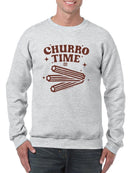 Churro Time Retro Starry Snack  Men's Sweatshirt