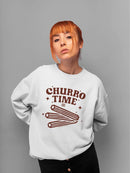 Churro Time Retro Starry Snack  Women's Sweatshirt