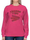 Churro Time Retro Starry Snack  Women's Sweatshirt