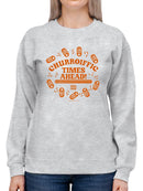 Churroiffic Times Ahead Fun Snack Graphic Women's Sweatshirt
