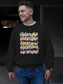 Colorful Churro  Art - Fun Graphic Print Men's Sweatshirt