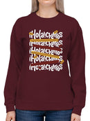 Colorful Churro  Art - Fun Graphic Print Women's Sweatshirt