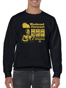 Weekend Forecast Graphic - Churro Fun Design Men's Sweatshirt