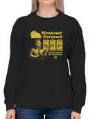 Weekend Forecast Graphic - Churro Fun Design Women's Sweatshirt