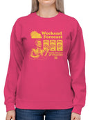 Weekend Forecast Graphic - Churro Fun Design Women's Sweatshirt