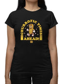 Churrofic Times Ahead Cartoon Snack Graphic - Fun Foodie Design  Women's T-shirt