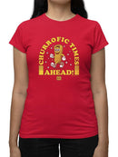 Churrofic Times Ahead Cartoon Snack Graphic - Fun Foodie Design  Women's T-shirt