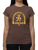 Churrofic Times Ahead Cartoon Snack Graphic - Fun Foodie Design  Women's T-shirt