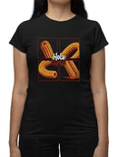 Pop Art Churro  - Vibrant Retro Dessert Design  Women's T-shirt