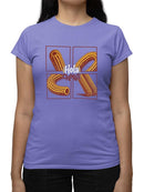 Pop Art Churro  - Vibrant Retro Dessert Design  Women's T-shirt