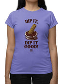 Churro Dipping Chocolate Artwork - Fun Dessert Lover   Women's T-shirt