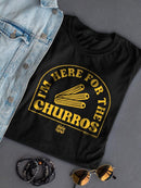 Here For The Churros - Bold Retro Snack Lover Graphic Design  Women's T-shirt