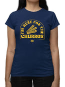 Here For The Churros - Bold Retro Snack Lover Graphic Design  Women's T-shirt