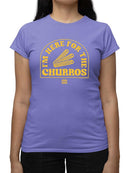 Here For The Churros - Bold Retro Snack Lover Graphic Design  Women's T-shirt